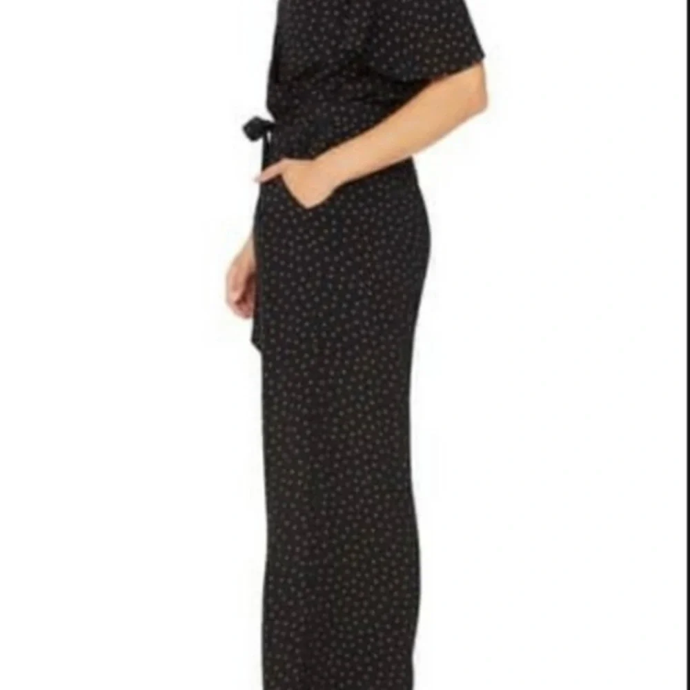 SANCTUARY Black Polka Dot Wide Leg Jumpsuit